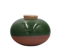 Olla Galet Vert - Irrigation Naturelle en Terre Cuite pour Plantes en Pot - 15 cl - Arrosage Autonome 2 à 5 Jours - Économiseur d’Eau - Fabrication Artisanale française