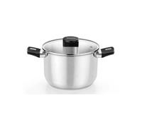 Olla Monix M240224 6.5l Acero Inoxidable 18/10 24cm Tapa Vidrio Inducción