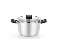 Olla Monix M240226 Acero Inoxidable 18/10 8l Fondo Inducción 26cm Tapa Vidrio