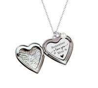 OLLaili Remember I Love You Mom Hidden Message Locket Necklace Mom Birthday Gift Mother Christmas Gifts Mother's Day Gifts for Mom from Daughter Son