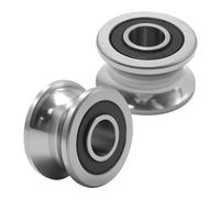 Ollanoos Lot de 2 roulements à billes 8 x 22,5 x 14,5 mm à rainure en U | Convient pour les appareils d'automatisation industrielle, les jouets, les modèles et les outils électriques