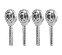 Ollanoos Lot de 4 roulements à billes filetés mâles M4 - Articulations uniball à filetage droit - Articulations sphériques haute performance pour machines et appareils d'automatisation