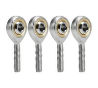 Ollanoos Lot de 4 roulements à billes filetés mâles M6 - Articulations Uniball à filetage droit - Articulations sphériques haute performance pour machines et appareils d'automatisation