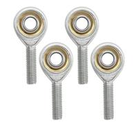 Ollanoos Lot de 4 roulements à billes filetés mâles M8, joints uniball à filetage droit, joints à billes haute performance pour machines et appareils d'automatisation