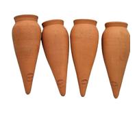 Ollas Lutton Cones en Argile d'arrosage, 4 Oyas à Planter en Terre Cuite, compatibles avec des Bouteilles d’1L