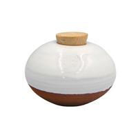 Ollas Lutton Olla Galet Blanc - Irrigation Naturelle en Terre Cuite pour Plantes en Pot - 15 cl - Arrosage Autonome 2 à 5 Jours - Économiseur d’Eau - Fabrication Artisanale française