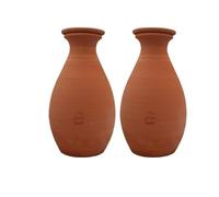 Ollas Lutton Olla Terre Cuite à Enterrer 1.5L | Lot de 2 Oyas | Arrosage Autonome pour Plantes d'Extérieur Ecologique & Economique | Système d'Irrigation Naturel | Autonomie 4 Jours | OYA Terracotta