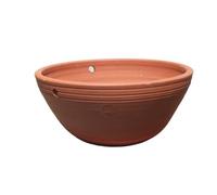 Ollas Lutton Pot Suspendu en Terre Cuite - Poterie Artisanale Française - 17,5 x 35 cm - pour Plantes Tombantes, Fleurs, Aromates - Design Vertical - Intérieur et Extérieur - Couleur Terracotta