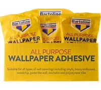 olle à papier peint Bartoline 10 rouleaux (12 pintes) - colle à base d’amidon de qualité, facile à mélanger, pour tous papiers peints, vinyle, texturés, carreaux polystyrène, durable.