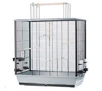 Ollesch Grande cage à oiseaux Pour canaris et petite et grande perruches Avec perchoir extérieur et accessoires