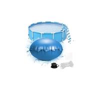 Ollewiellan Coussin de piscine rond XXL Ø 3 m avec corde de 2 x 4 m, coussin de piscine, protection contre le gel jusqu'à -25 °C, résistant aux UV et au chlore, avec kit de réparation et valve de