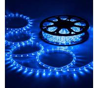 Ollewiellan Guirlande lumineuse LED d'extérieur - 30 m - Avec 720 LED bleues - Étanche - Pour jardin, terrasse et salon - Avec minuterie pour contrôle automatique