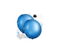 Ollewiellan Lot de 2 Coussins de Piscine Ronds - Diamètre 3 m - XXL - avec Corde de 2 x 4 m - Protection Contre Le Gel jusqu'à -25 °C - Résistant aux UV et au Chlore - avec kit de réparation et Valve