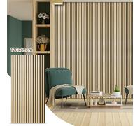 Ollewiellan Panneaux acoustiques 0,72 m² - Panneaux muraux en bois de chêne et feutre - 120 x 60 cm - Revêtement mural en bois pour studio et maison - Décoration murale intérieure - Panneaux muraux en