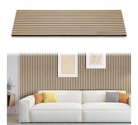 Ollewiellan Panneaux acoustiques 0,72 m² - Panneaux muraux en bois de noyer et feutre - 120 x 60 cm - Revêtement mural en bois pour studio et maison - Décoration murale intérieure - Panneaux muraux en