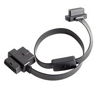 OLLGEN Câble répartiteur de diagnostic de voiture OBD II OBD2 16 broches femelle vers mâle/femelle avec interrupteur d'alimentation 60 cm