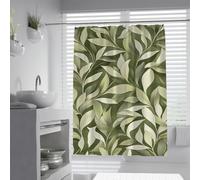 OLLIAR Home Ensemble de Rideaux de Douche Golden Circle Swirl Tree Art avec Crochets Rideau en Polyester Lavable imperméable pour Un séjour en Maison de Bain 100x200