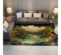 OLLIAR Home Forêt Contes fées Tapis Salon Paysage Naturel Tapis imprimés en 3D Tapis rectangulaires Confortables et lavables pour Balcon Cuisine 160x230cm