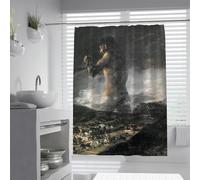 OLLIAR Home Rideau de Douche de Style Fantaisie pour Salle de Bain Science-Fiction Sombre Esthétique Art décoratif Rideaux de Bain Tissu imperméable Baignoires Rideau 100x200