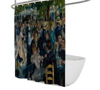 OLLIAR Home Rideau de Douche de Style impressionniste Art Classique Scène de Danse occupée Rideau de Baignoire Tissu Polyester Rideaux de Douche lavables pour Salle de Bain 180x200cm