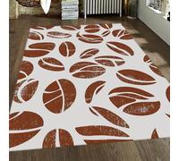 OLLIAR Home Tapis Grains café 120x160cm Tapis Lavable Machine Petit Sol intérieur Poil Bas Motif antidérapant pour Chambre Salon entrée café
