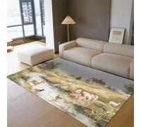 OLLIAR Home Tapis pastoraux rustiques Chalet Campagne Ferme scène Doux Confortable Lavable Mince Tapis pour la décoration Maison Ferme 180x240cm