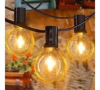 Ollny Guirlande Lumineuse Exterieure, 20M 35+2 G40 LED Ampoules, Guirlande Guinguette LED Connectable, Étanche Chaîne Lumiere Exterieur pour Patio Terrasse Fête Mariage 2200K Blanc Chaud