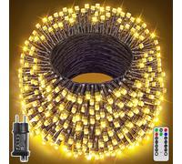 Ollny Guirlande Lumineuse Exterieure 60m 600 LED avec Télécommande, 8 Modes 3 Minuteries, IP44 Étanche, Guirlande Lumineuse Sapin pour Intérieur Extérieur Décoration Jardin, Noël, Maison, Mariage