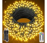 Ollny Guirlande Lumineuse Sapin de Noël 40M, 400 LEDs Guirlande Guinguette Intérieur avec télécommande, 8 Modes Imperméable Guirlande Exterieure pour le Balcon Chambres Jardin Terrasse Cour