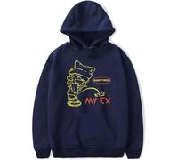 OLLQSB BabyTron My Ex Song Sweat-Shirt À Capuche Décontracté À Col Rond Et Manches Longues pour Hommes Et Femmes, Confortable, Durable Et Élégant,Bleu,S