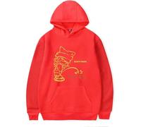 OLLQSB BabyTron My Ex Song Sweat-Shirt À Capuche Décontracté À Col Rond Et Manches Longues pour Hommes Et Femmes, Confortable, Durable Et Élégant,Rouge,S