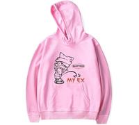 OLLQSB BabyTron My Ex Song Sweat-Shirt À Capuche Décontracté À Col Rond Et Manches Longues pour Hommes Et Femmes, Confortable, Durable Et Élégant,Rose,S
