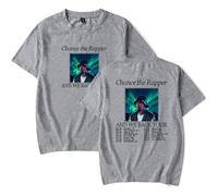 OLLQSB Chance The Rapper and We Back Tour T-Shirt Homme Et Femme Street Fashion Col Rond, Manches Courtes Convient pour Le Printemps Et L'été,Gris,XS