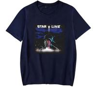 OLLQSB Chance The Rapper Star Line Album Merch T-Shirt Homme Et Femme Street Fashion Col Rond, Manches Courtes Convient pour Le Printemps Et L'été,Bleu,3XL