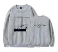 OLLQSB Henry Moodie Good Old Days Illustration Crewneck Sweatshirt À Capuche Décontracté À Col Rond Et Manches Longues pour Hommes Et Femmes, Confortable, Durable Et Élégant,Gris,S
