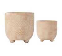Olly & Rose Andaluz Lot de pots de fleurs en céramique de taille moyenne pour extérieur et intérieur 11,5 cm 2 à 16,5 cm