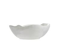 Olly & Rose Grand bol blanc brillant avec bordure beige Ø 32 cm