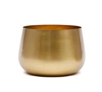 Olly & Rose Grand pot de fleurs doré en métal pour intérieur 28 cm (25 cm en haut) grand pot de fleurs (doré, 28 cm)