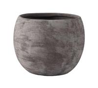 Olly & Rose Grand pot de fleurs gris anthracite noir de 25 cm, finition délavée texturée pour extérieur et intérieur, pot de fleurs et plantes
