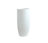 Olly & Rose Pot de fleurs en fibre Blanc mat Hauteur 65 cm Diamètre 30 cm