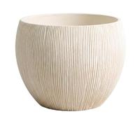 Olly & Rose Pot de fleurs extra large - Blanc cassé XL - Pot de fleurs XL à motif vieilli - Pot de fleurs d'extérieur et grands pots de fleurs d'intérieur - 46 cm