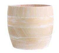 Olly & Rose Pot de Fleurs Grande Extra Large à Motifs - Fibre Ciment Terre Cuite - Pot de Fleurs XL - H 50 cm P 44 cm - Jardinieres Exterieur Grande Taille