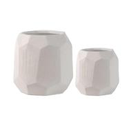 Olly & Rose pots de fleurs géométriques en céramique blanc