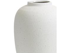 Olly & Rose Vase texturé en céramique blanche de 25 cm - Vases de décoration d'intérieur de qualité supérieure pour fleurs et plantes