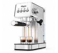 Ollygrin EM1502 Machine à expresso 20 bars, machine à expresso professionnelle avec buse vapeur, cafetière expresso avec réservoir d'eau amovible et bac d'égouttage, pour un usage domestique