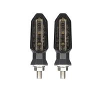 OLMAFD Clignotants Feux 2 Pièces 8mm Moto 3LED Clignotants Ambre Clignotant Lumière Clignotant Clignotant Lampe 12V Moto Indicateur Lampe Accessoires