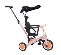 Olmitos Gyro Tricycle évolutif 5-en-1 pour Enfants de 1 à 5 Ans Adaptable et modulable avec ou sans pédales (Gyro +, Rose)