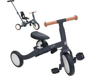 Olmitos Gyro Tricycle évolutif 5-en-1 pour enfants de 1 à 5 ans Adaptable et modulable avec ou sans pédales Gris