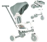 Olmitos - Tricycle Évolutif Bébé 5 en 1 - Vélo Enfant de 1 à 5 Ans - De Tricycle à Vélo avec ou sans Pédales - Adaptable et Transformable (Menthe)