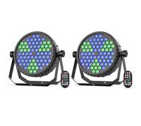 Oloaxolx 2PCS 120W RVB 72 LED par projecteurs éclairage de scène avec Effet de rotation dynamique DMX512 activé le son lumière disco pour fêtes, mariages, festivals, églises